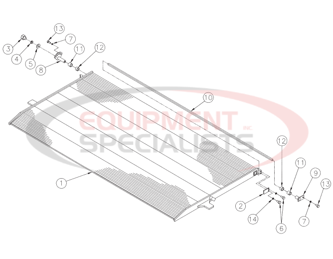 Thieman Medium Duty AATVL Aluminum Platform Assembly Diagram Breakdown Diagram