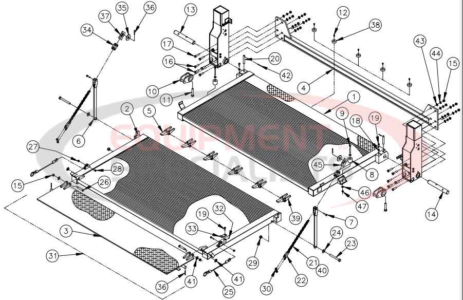 Thieman Heavy Duty Gas TDR 86 Inch Platform Assembly (Aluminum) Diagram Breakdown Diagram