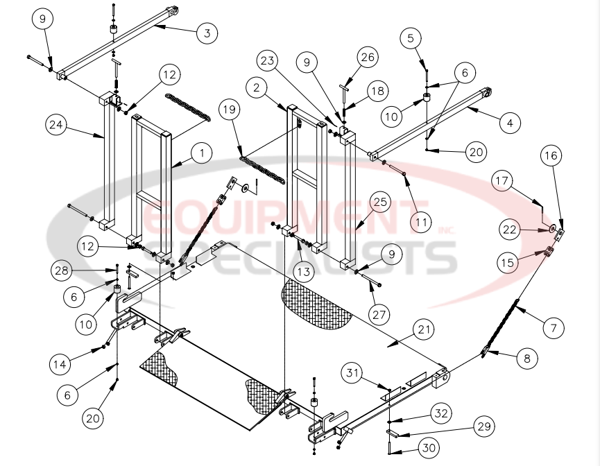 Thieman Heavy Duty TDR Fold Down Bottle Gas Rack (Steel) Diagram Breakdown Diagram