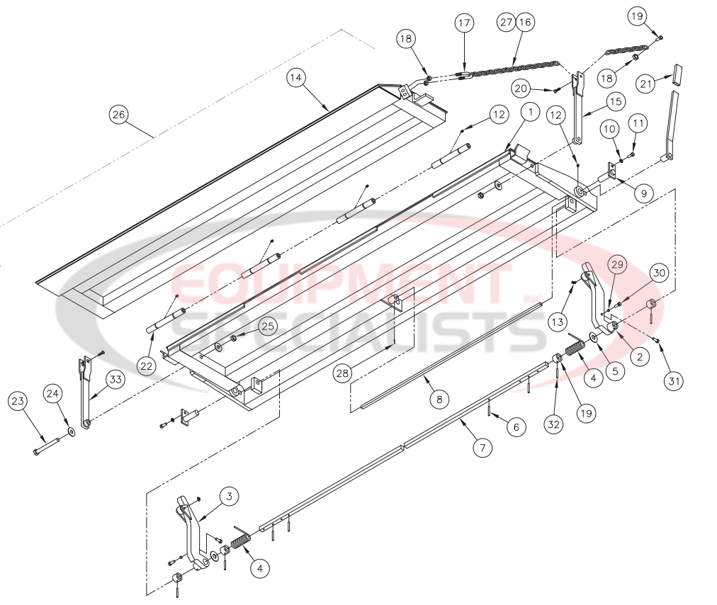 Thieman Heavy Duty VL Two Piece Platform Assembly Diagram Breakdown Diagram