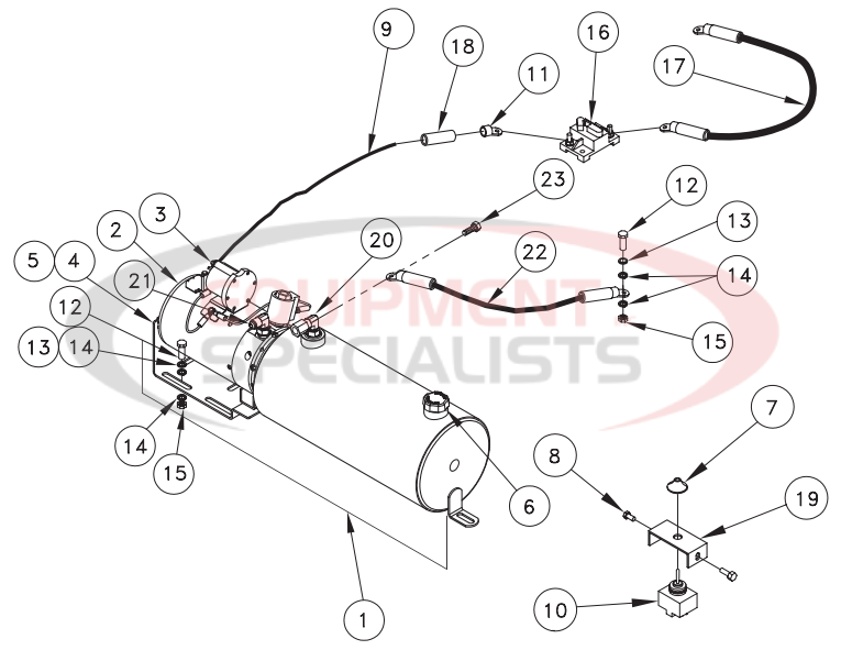 Thieman Heavy Duty VL Power Unit Assembly Diagram Breakdown Diagram