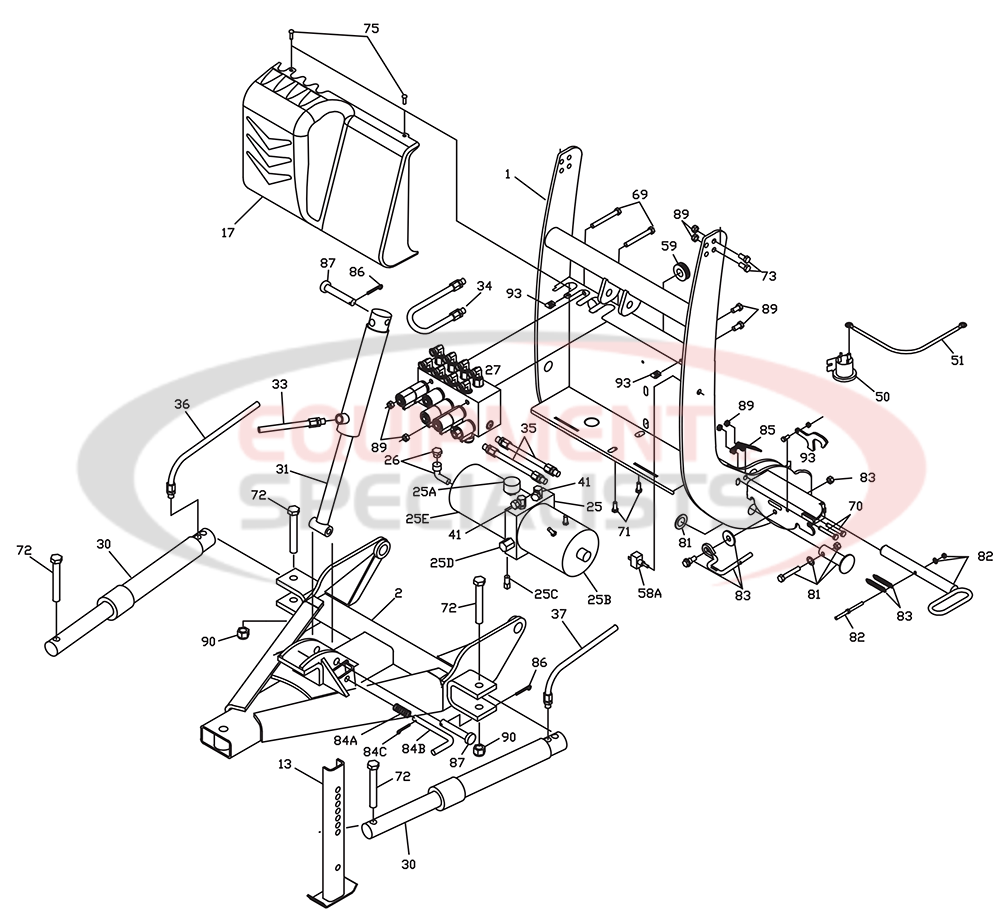 Boss EXT A Frame and Lift Frame Diagram Breakdown Diagram