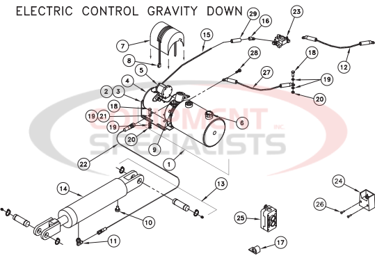 Thieman Conventional TWL Pump Assembly Electric Control Gravity Down Diagram Breakdown Diagram