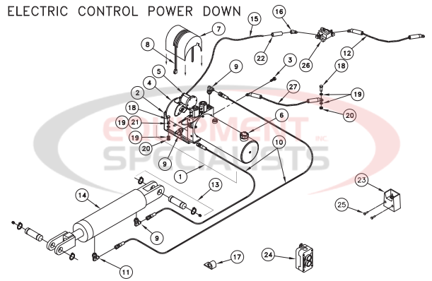 Thieman Conventional TWL Pump Assembly Electric Control Power Down Diagram Breakdown Diagram