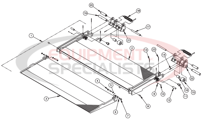 Thieman Stowaway LRST Platform Torsion Spring Assist Assembly Diagram Breakdown Diagram