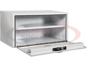 18X18X36 INCH WHITE STEEL UNDERBODY TRUCK BOX WITH BUILT-IN SHELF - 3-POINT LATCH