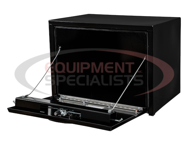 18X18X24 INCH BLACK STEEL UNDERBODY TRUCK BOX WITH 3-POINT LATCH