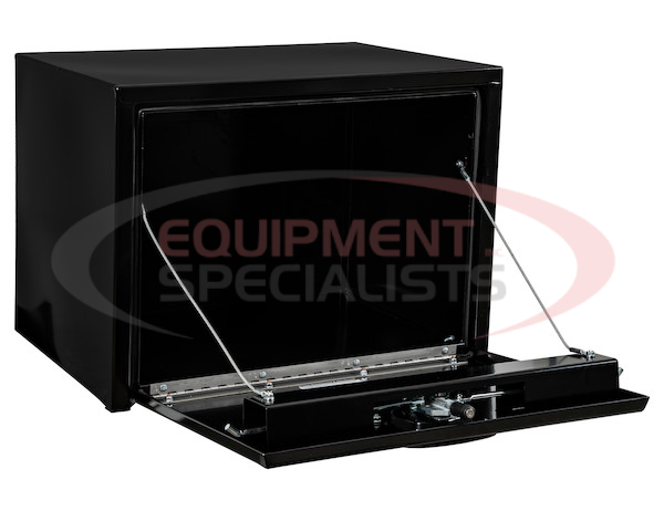 18X18X48 INCH BLACK STEEL UNDERBODY TRUCK BOX WITH 3-POINT LATCH