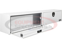 18X16X88 INCH WHITE SMOOTH ALUMINUM TOPSIDER TRUCK BOX