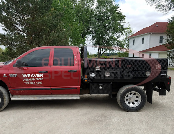 72 INCH BLACK DIAMOND TREAD ALUMINUM CONTRACTOR TRUCK BOX WITH DRAWER