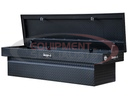 18X27X71 INCH TEXTURED MATTE BLACK BLACK DIAMOND TREAD ALUMINUM CROSSOVER TRUCK BOX - LOWER HALF 11X27X60