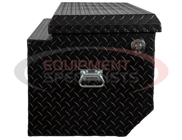 19X20/16X47 INCH TEXTURED MATTE BLACK DIAMOND TREAD ALUMINUM ALL-PURPOSE CHEST WITH ANGLED BASE
