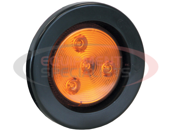 2.5 INCH RED ROUND CLEARANCE/MARKER LIGHT KIT WITH 4 LEDS (PL-10 CONNECTION, INCLUDES GROMMET AND PLUG)