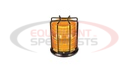 4200 Series LED Beacon, 10-30v, SAE J845 Class 1 - Flat/Pipe Mount, 4&quot; Amber Dome/ Amber LEDs