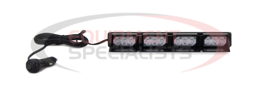 UltraLITE Plus 4 Module Interior LED Lightbar w/ Universal L-Brackets &amp; 14 ft cable - Amber
