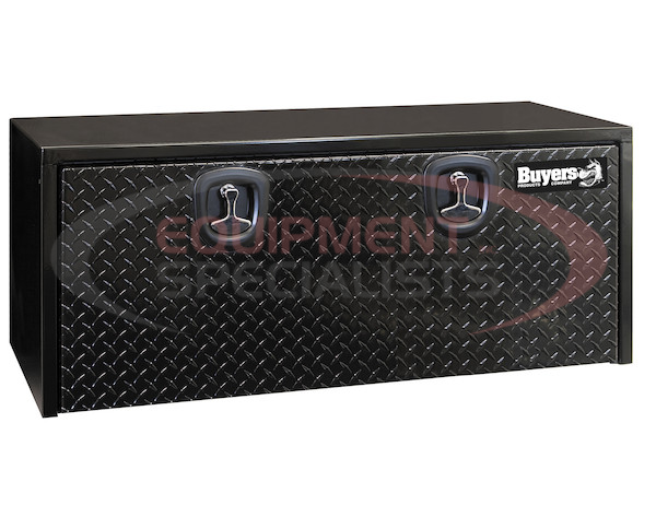 18X18X48 INCH BLACK STEEL UNDERBODY TRUCK BOX WITH ALUMINUM DOOR