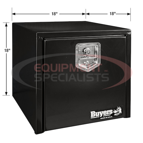 18X18X18 INCH BLACK STEEL UNDERBODY TRUCK BOX