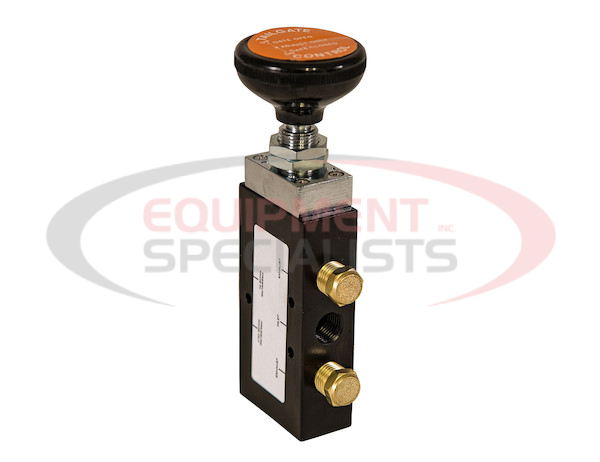 4-Way 3-Position Manual Air Valve With Five 1/4 Inch NPT Ports