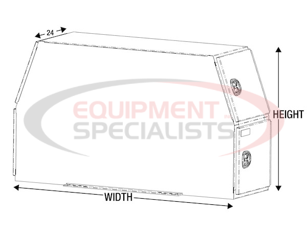 46x24x82 Inch Flat Floor White Steel Backpack Truck Box