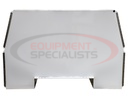 65x24x82 Inch Offset Floor White Steel Backpack Truck Box - 13.3 Inch Offset