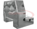 70X54X82 INCH DIAMOND TREAD ALUMINUM L-PACK BACKPACK TRUCK BOX WITH OFFSET FLOOR 16.4 INCH OFFSET