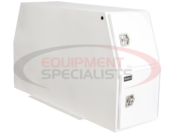 59x24x85 Inch Flat Floor White Steel Backpack Truck Box