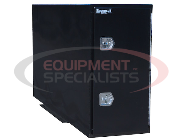 Black Steel Straight Side Backpack Truck Box - T-Handle Latch