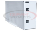 White Steel Straight Side Backpack Truck Box - T-Handle Latch