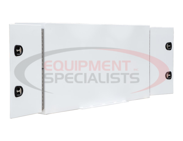 White Steel Straight Side Backpack Truck Box with Adjustable Shelving