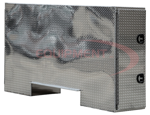 57x24x96 Inch Straight Side Diamond Tread Aluminum Backpack Truck Tool Box - 9x42 Inch Offset Floor