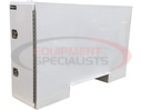 57x24x96 Inch Straight Side White Steel Backpack Truck Tool Box - 11.26 Inch Offset Floor