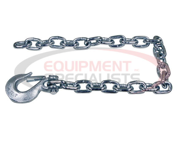 3/8X35 INCH CLASS 4 TRAILER SAFETY CHAIN WITH 1-CLEVIS STYLE SLIP HOOK-43 PROOF