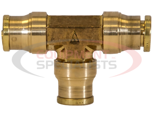 Brass DOT Push-In Union Tee 1/4 Inch Tube O.D.