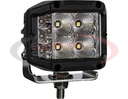 4 Inch Wide LED Flood Light with Strobe - Square Lens