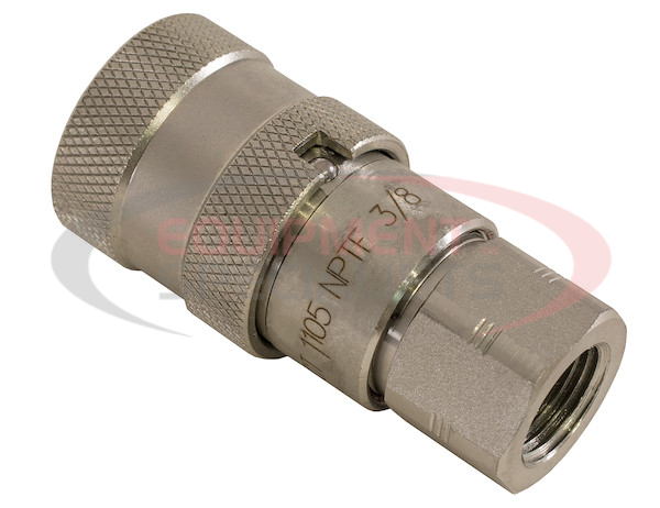3/8 INCH FEMALE FLUSH-FACE COUPLER WITH 1/2 INCH NPT PORT