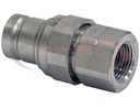 3/8 INCH MALE FLUSH-FACE COUPLER WITH 1/2 INCH NPT PORT