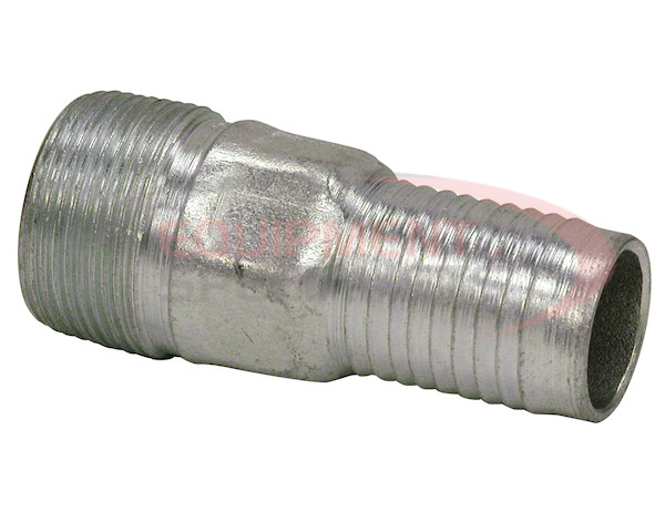 Zinc Plated Combination Nipple 1-1/2 Inch NPT x 1-1/2 Inch Hose Barb