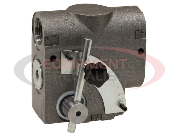 3/4 Inch NPT Side Ported Adjustable Flow Divider Valve 0-30 GPM