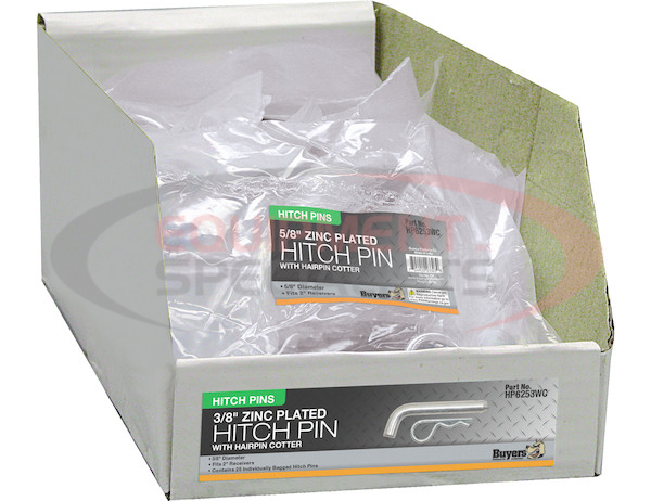 5/8 x 3.3 Inch Clear Zinc Hitch Pin With Cotter