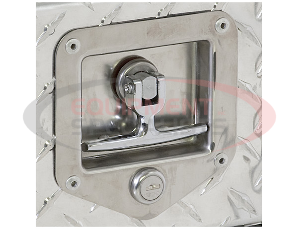 Stainless Steel Flush Mount Single-Point T-Handle Latch Assembly with Mounting Holes