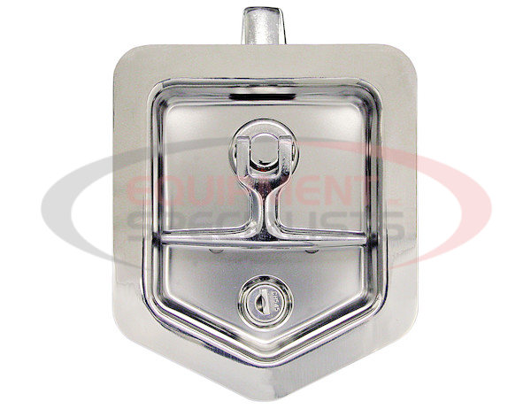 STAINLESS SINGLE POINT T-HANDLE LATCH WITH BLIND STUDS/GASKET/CYLINDER WITH KEYS