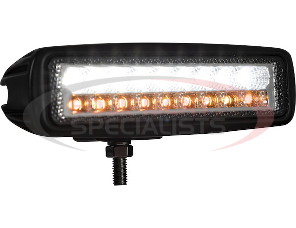 6.5 Inch LED Flood Light with Strobe - Rectangular Lens