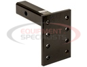2 Inch Pintle Hitch Mounting Plate - 3 Position, 10 Inch Shank