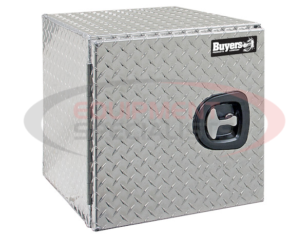 24x24x30 Inch Diamond Tread Aluminum Underbody Truck Box - Single Barn Door, Compression Latch