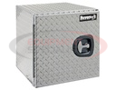 24x24x30 Inch Diamond Tread Aluminum Underbody Truck Box - Single Barn Door, Compression Latch