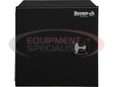 18x18x24 Inch Pro Series Black Smooth Aluminum Underbody Truck Box with Barn Door - Single Barn Door, Compression Latch