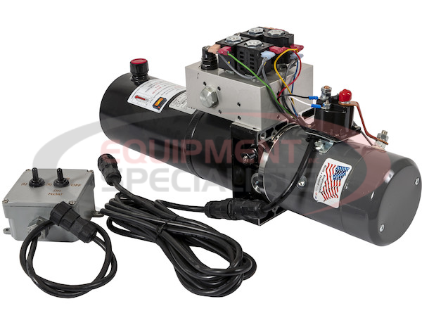 Buyers 4-Way/3-Way DC Power Unit-Electric Controls Horizontal 0.75 gallon Reservoir