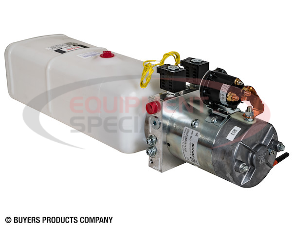 4-Way DC Power Unit-Electric Controls Horizontal 1.5 Gallon Poly Reservoir