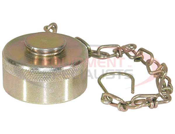 Steel Dust Cap With Chain For 1-1/2 Inch NPT Coupler
