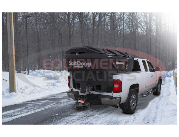 SaltDogg? 2.0 Cubic Yard Electric Black Poly Hopper Spreader